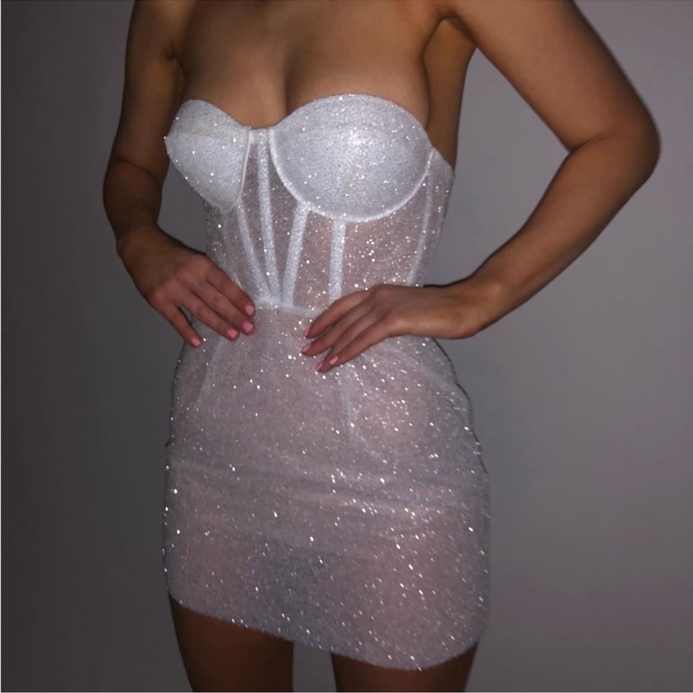 The Seraphina Collection Sparkly White Dress